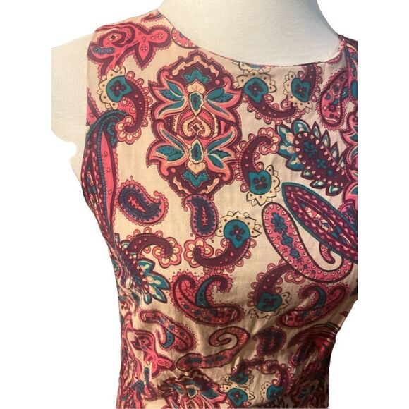 Paisley Design Unbranded Sleeveless Retro Style Dress Size Small - Picture 7 of 8